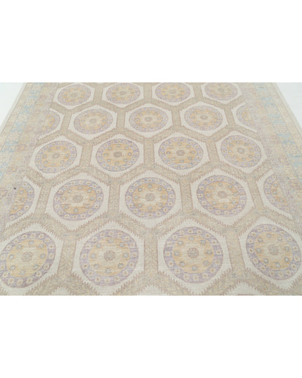 Khotan 8' 0" X 9' 10" Hand Knotted Wool Rug 8' 0" X 9' 10" (244 X 300) / Ivory / Wool