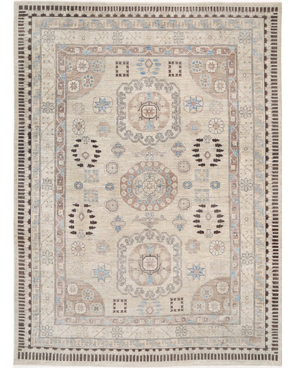 Khotan 10' 0" X 13' 6" Hand Knotted Wool Rug 10' 0" X 13' 6" (305 X 411) / Beige / Wool