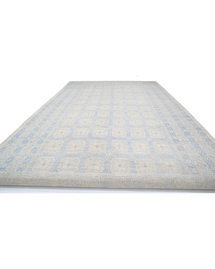 Khotan 12' 5" X 31' 3" Hand Knotted Wool Rug 12' 5" X 31' 3" (379 X 953) / Ivory / Wool