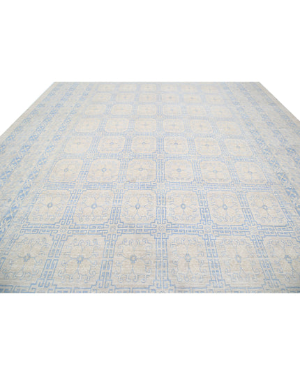 Khotan 12' 5" X 31' 3" Hand Knotted Wool Rug 12' 5" X 31' 3" (379 X 953) / Ivory / Wool