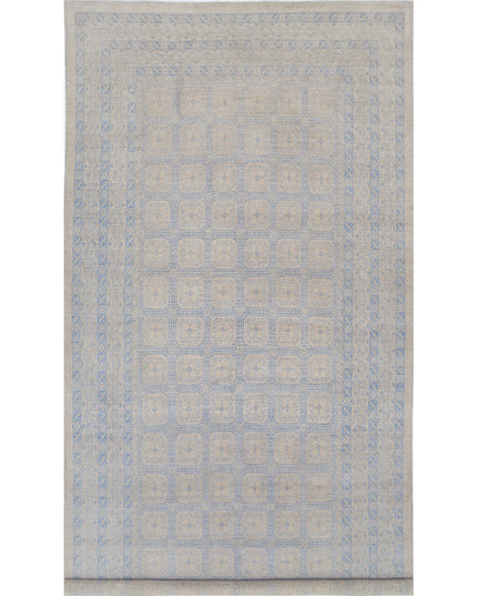 Khotan 12' 5" X 31' 3" Hand Knotted Wool Rug 12' 5" X 31' 3" (379 X 953) / Ivory / Wool
