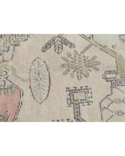 Khotan 5' 5" X 11' 2" Hand Knotted Wool Rug 5' 5" X 11' 2" (165 X 340) / Ivory / Wool