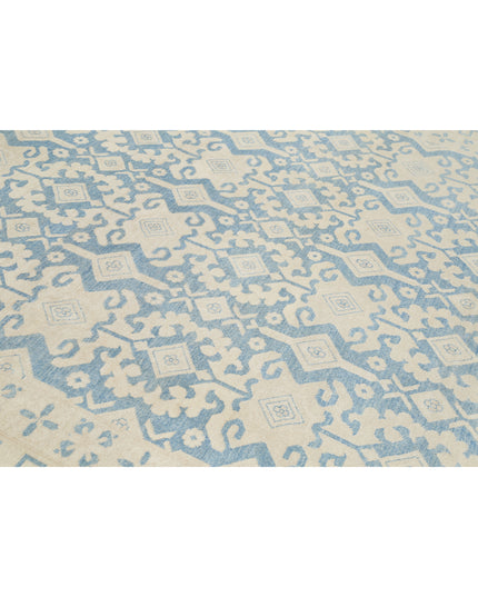 Khotan 9' 10" X 12' 2" Hand Knotted Wool Rug 9' 10" X 12' 2" (300 X 371) / Blue / Wool