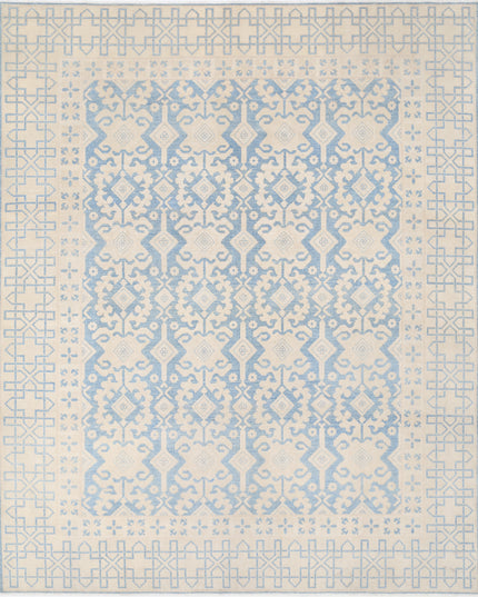 Khotan 9' 10" X 12' 2" Hand Knotted Wool Rug 9' 10" X 12' 2" (300 X 371) / Blue / Wool