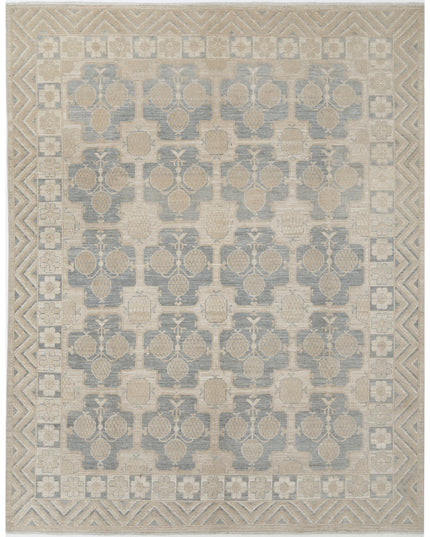 Khotan 8' 1" X 10' 2" Hand Knotted Wool Rug 8' 1" X 10' 2" (246 X 310) / Grey / Wool