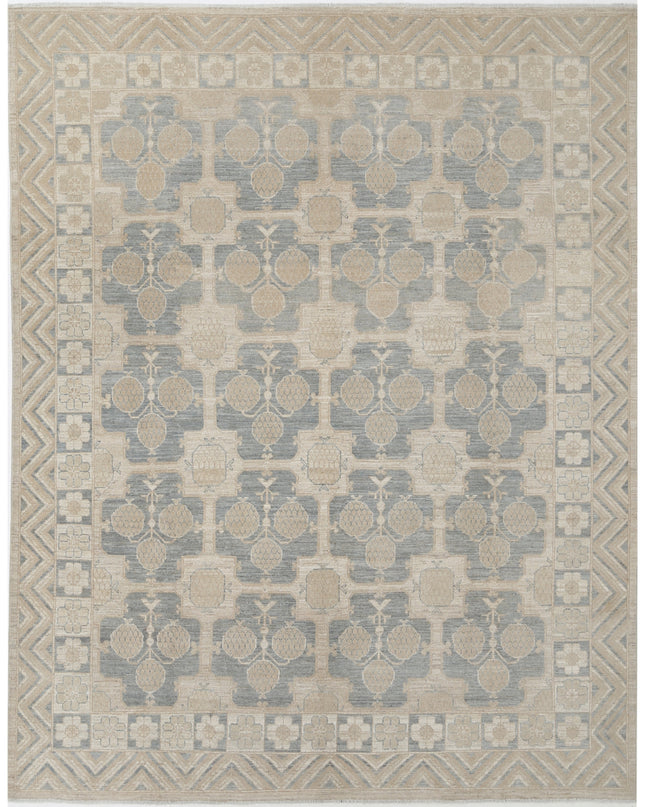 Khotan 8' 1" X 10' 2" Hand Knotted Wool Rug 8' 1" X 10' 2" (246 X 310) / Grey / Wool