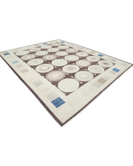 Khotan 10' 5" X 13' 3" Hand Knotted Wool Rug 10' 5" X 13' 3" (318 X 404) / Brown / Wool