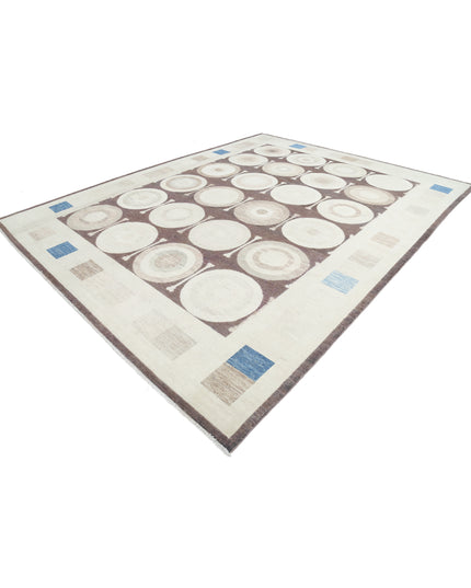 Khotan 10' 5" X 13' 3" Hand Knotted Wool Rug 10' 5" X 13' 3" (318 X 404) / Brown / Wool