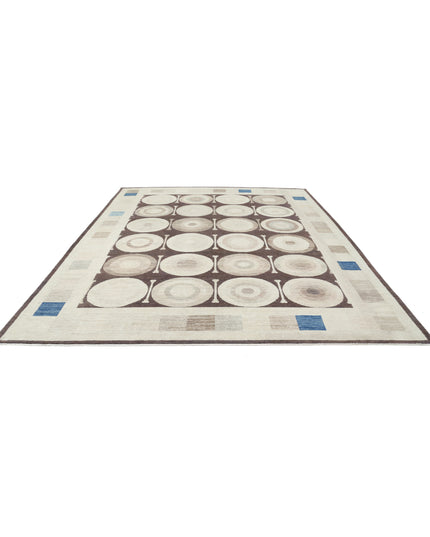 Khotan 10' 5" X 13' 3" Hand Knotted Wool Rug 10' 5" X 13' 3" (318 X 404) / Brown / Wool