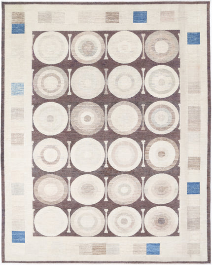 Khotan 10' 5" X 13' 3" Hand Knotted Wool Rug 10' 5" X 13' 3" (318 X 404) / Brown / Wool