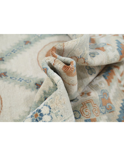 Khotan 9' 4" X 12' 0" Hand Knotted Wool Rug 9' 4" X 12' 0" (284 X 366) / Green / Wool