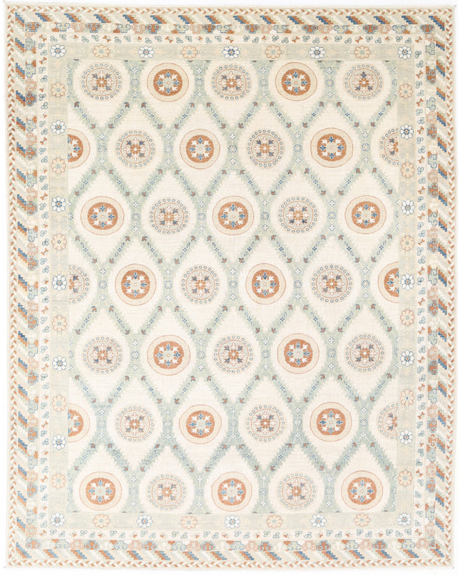 Khotan 9' 4" X 12' 0" Hand Knotted Wool Rug 9' 4" X 12' 0" (284 X 366) / Green / Wool