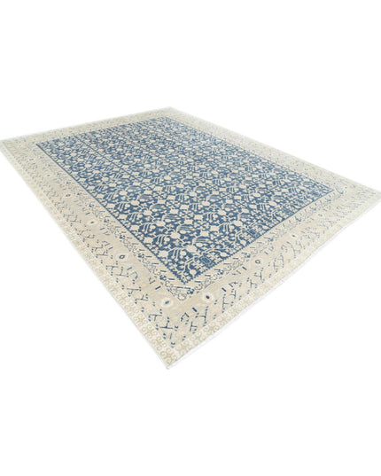 Khotan 9' 3" X 12' 0" Hand Knotted Wool Rug 9' 3" X 12' 0" (282 X 366) / Blue / Wool
