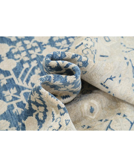 Khotan 9' 3" X 12' 0" Hand Knotted Wool Rug 9' 3" X 12' 0" (282 X 366) / Blue / Wool