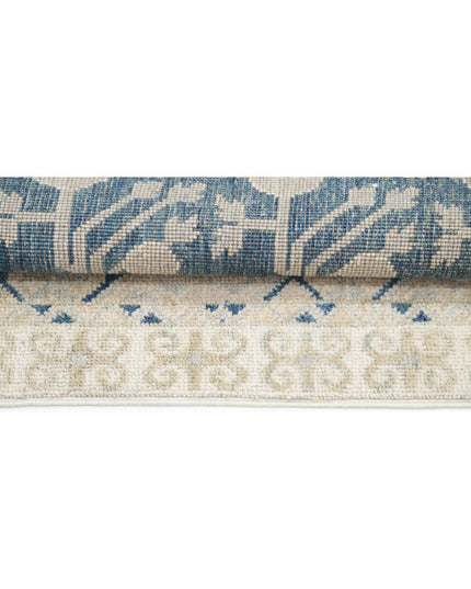 Khotan 9' 3" X 12' 0" Hand Knotted Wool Rug 9' 3" X 12' 0" (282 X 366) / Blue / Wool