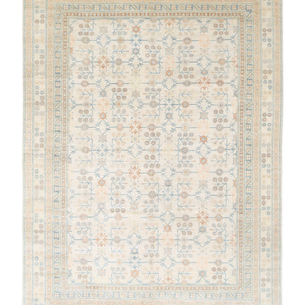Khotan 10' 2" X 14' 1" Hand Knotted Wool Rug 10' 2" X 14' 1" (310 X 429) / Ivory / Wool