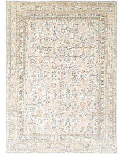 Khotan 10' 2" X 14' 1" Hand Knotted Wool Rug 10' 2" X 14' 1" (310 X 429) / Ivory / Wool