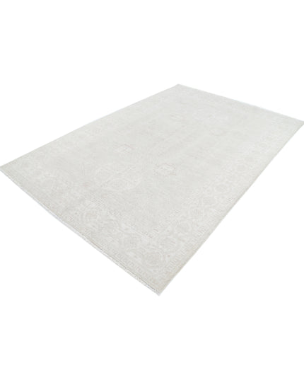 Khotan 6' 1" X 9' 2" Hand Knotted Wool Rug 6' 1" X 9' 2" (185 X 280) / Grey / Wool