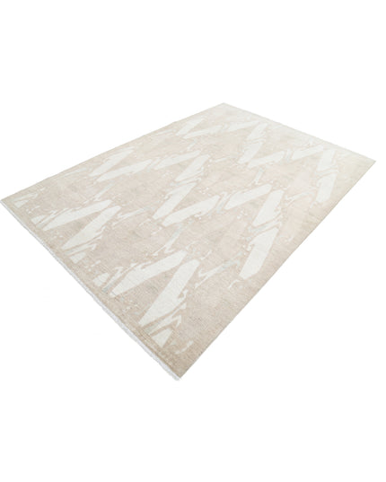 Khotan 6' 0" X 8' 9" Hand Knotted Wool Rug 6' 0" X 8' 9" (183 X 267) / Taupe / Wool