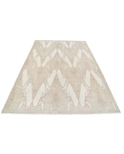 Khotan 6' 0" X 8' 9" Hand Knotted Wool Rug 6' 0" X 8' 9" (183 X 267) / Taupe / Wool