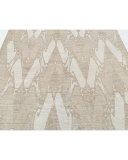 Khotan 6' 0" X 8' 9" Hand Knotted Wool Rug 6' 0" X 8' 9" (183 X 267) / Taupe / Wool