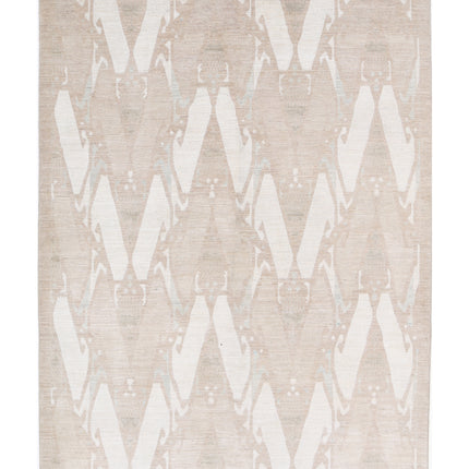 Khotan 6' 0" X 8' 9" Hand Knotted Wool Rug 6' 0" X 8' 9" (183 X 267) / Taupe / Wool