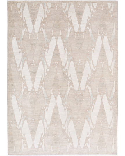 Khotan 6' 0" X 8' 9" Hand Knotted Wool Rug 6' 0" X 8' 9" (183 X 267) / Taupe / Wool