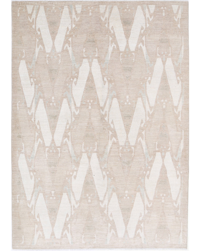 Khotan 6' 0" X 8' 9" Hand Knotted Wool Rug 6' 0" X 8' 9" (183 X 267) / Taupe / Wool