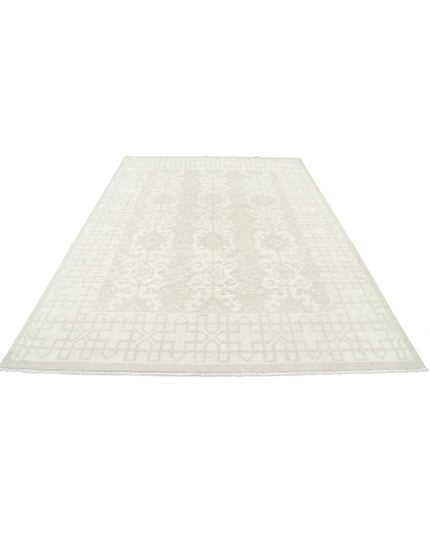 Khotan 7' 2" X 9' 11" Hand Knotted Wool Rug 7' 2" X 9' 11" (219 X 302) / Taupe / Wool