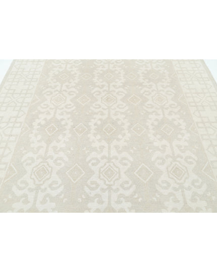 Khotan 7' 2" X 9' 11" Hand Knotted Wool Rug 7' 2" X 9' 11" (219 X 302) / Taupe / Wool