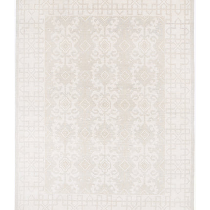 Khotan 7' 2" X 9' 11" Hand Knotted Wool Rug 7' 2" X 9' 11" (219 X 302) / Taupe / Wool
