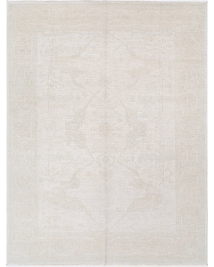 Khotan 8' 7" X 11' 7" Hand Knotted Wool Rug 8' 7" X 11' 7" (262 X 353) / Ivory / Wool