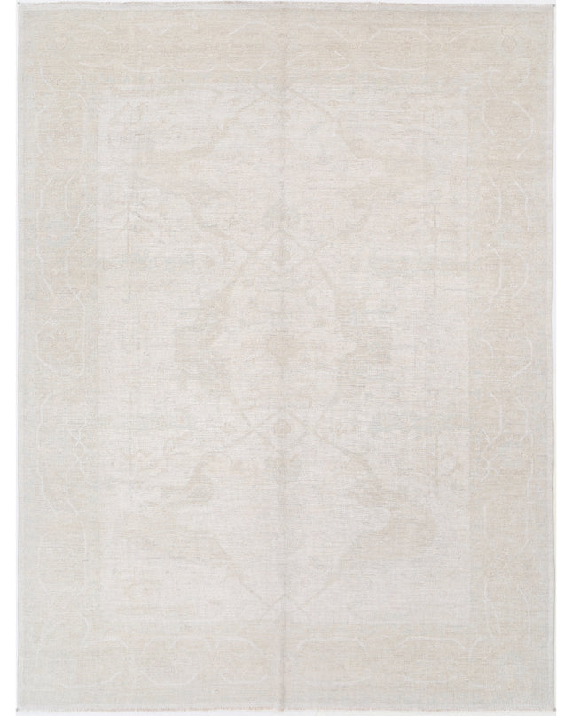 Khotan 8' 7" X 11' 7" Hand Knotted Wool Rug 8' 7" X 11' 7" (262 X 353) / Ivory / Wool