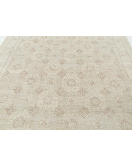 Khotan 8' 1" X 10' 4" Hand Knotted Wool Rug 8' 1" X 10' 4" (246 X 315) / Silver / Wool