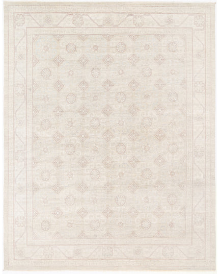 Khotan 8' 1" X 10' 4" Hand Knotted Wool Rug 8' 1" X 10' 4" (246 X 315) / Silver / Wool