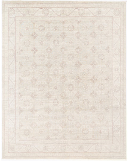 Khotan 8' 1" X 10' 4" Hand Knotted Wool Rug 8' 1" X 10' 4" (246 X 315) / Silver / Wool