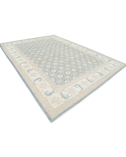 Khotan 9' 9" X 13' 9" Hand Knotted Wool Rug 9' 9" X 13' 9" (297 X 419) / Blue / Wool