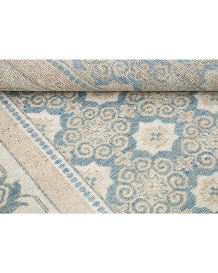 Khotan 9' 9" X 13' 9" Hand Knotted Wool Rug 9' 9" X 13' 9" (297 X 419) / Blue / Wool