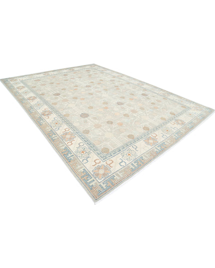 Khotan 10' 2" X 13' 8" Hand Knotted Wool Rug 10' 2" X 13' 8" (310 X 417) / Grey / Wool