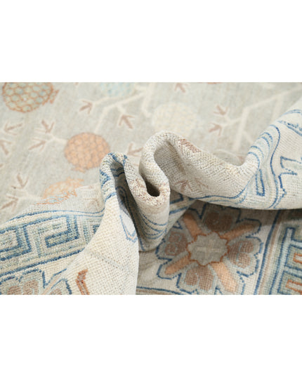 Khotan 10' 2" X 13' 8" Hand Knotted Wool Rug 10' 2" X 13' 8" (310 X 417) / Grey / Wool