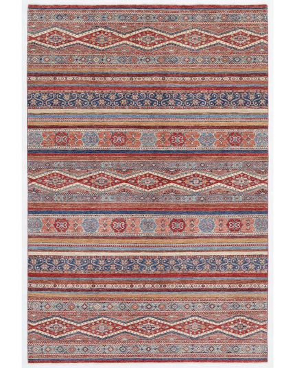 Khurjeen 6' 6" X 9' 10" Hand Knotted Wool Rug 6' 6" X 9' 10" (198 X 300) / Multi / Wool
