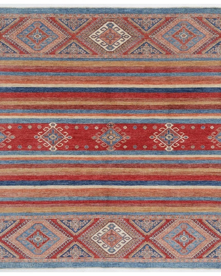 Khurjeen 6' 10" X 7' 10" Hand Knotted Wool Rug 6' 10" X 7' 10" (208 X 239) / Multi / Wool