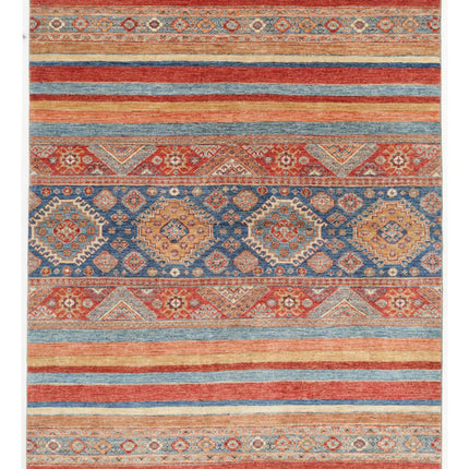 Khurjeen 4' 11" X 6' 2" Hand Knotted Wool Rug 4' 11" X 6' 2" (150 X 188) / Multi / Wool