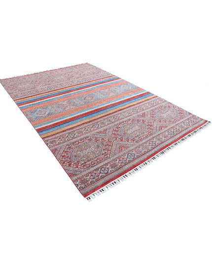 Khurjeen 6' 7" X 9' 7" Hand Knotted Wool Rug 6' 7" X 9' 7" (201 X 292) / Multi / Wool