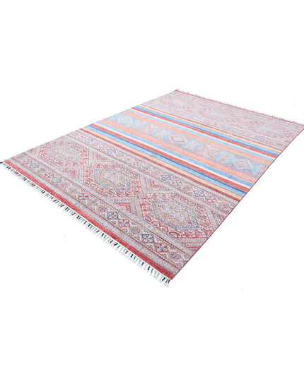 Khurjeen 6' 7" X 9' 7" Hand Knotted Wool Rug 6' 7" X 9' 7" (201 X 292) / Multi / Wool