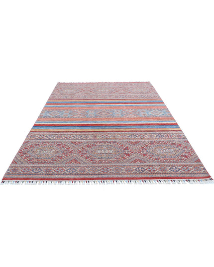 Khurjeen 6' 7" X 9' 7" Hand Knotted Wool Rug 6' 7" X 9' 7" (201 X 292) / Multi / Wool