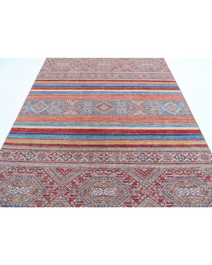 Khurjeen 6' 7" X 9' 7" Hand Knotted Wool Rug 6' 7" X 9' 7" (201 X 292) / Multi / Wool