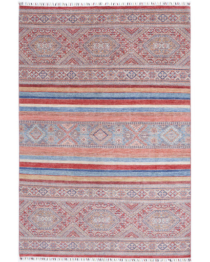 Khurjeen 6' 7" X 9' 7" Hand Knotted Wool Rug 6' 7" X 9' 7" (201 X 292) / Multi / Wool