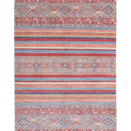 Khurjeen 6' 7" X 9' 9" Hand Knotted Wool Rug 6' 7" X 9' 9" (201 X 297) / Multi / Wool