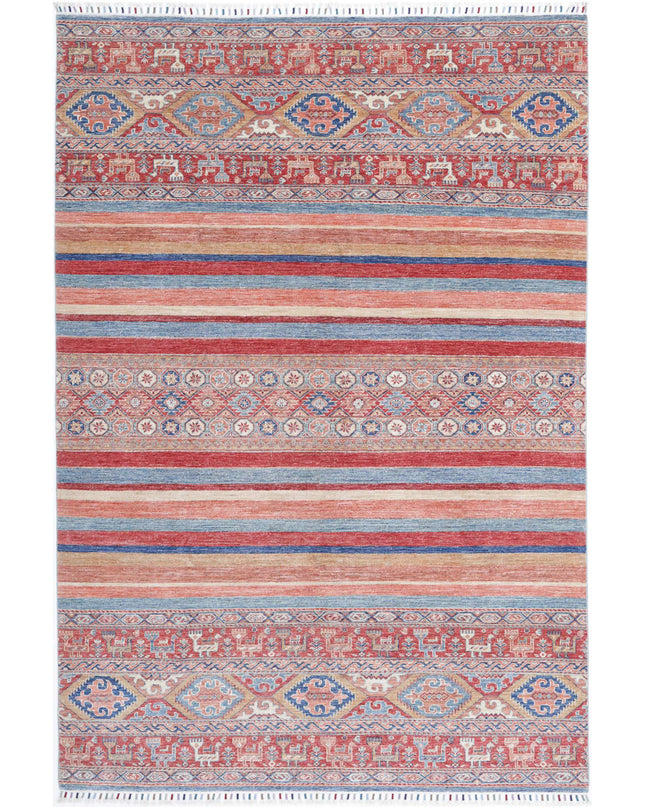 Khurjeen 6' 7" X 9' 9" Hand Knotted Wool Rug 6' 7" X 9' 9" (201 X 297) / Multi / Wool